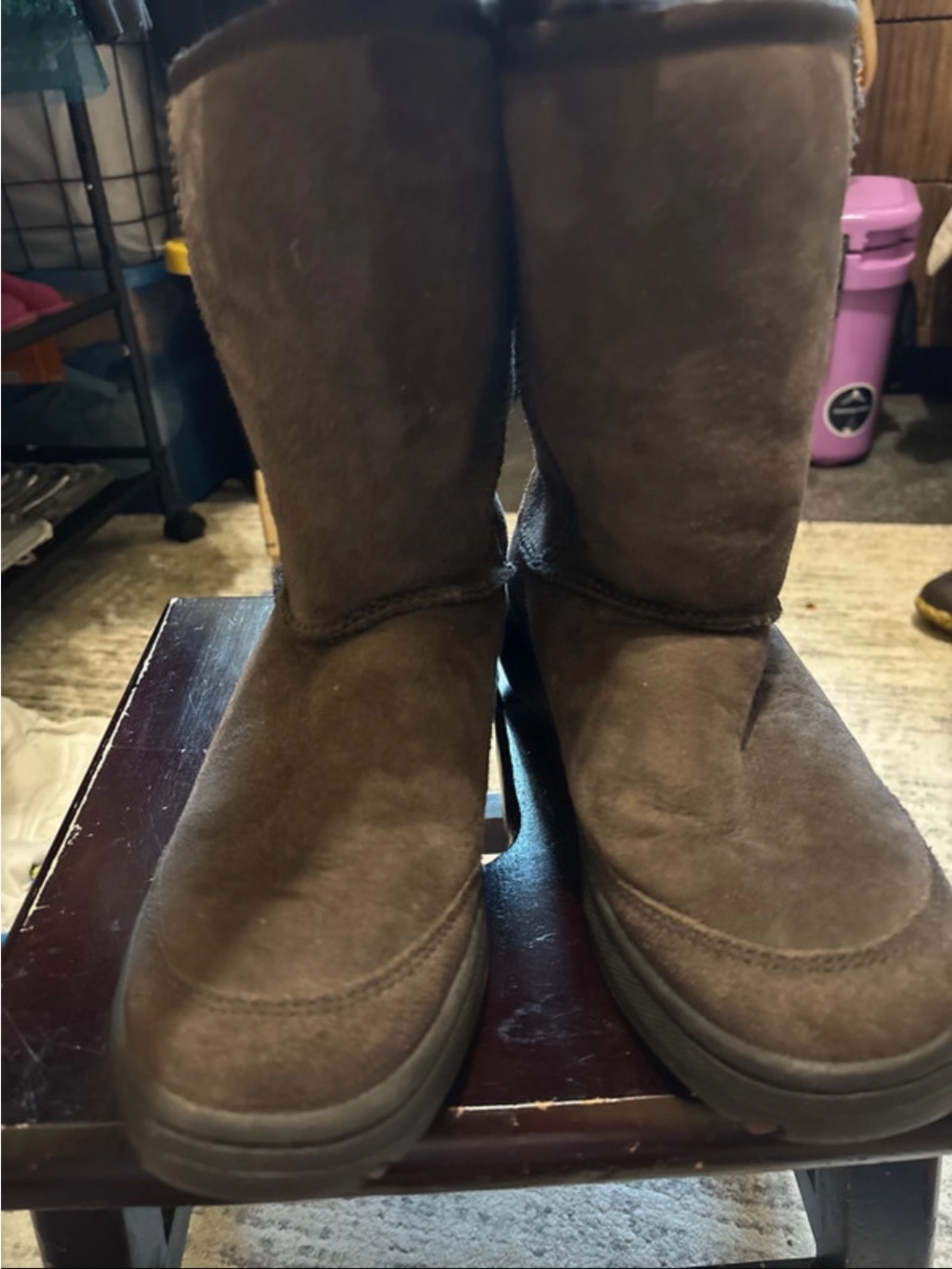 UGG Men's Chocolate Suede Mid-Calf Boots